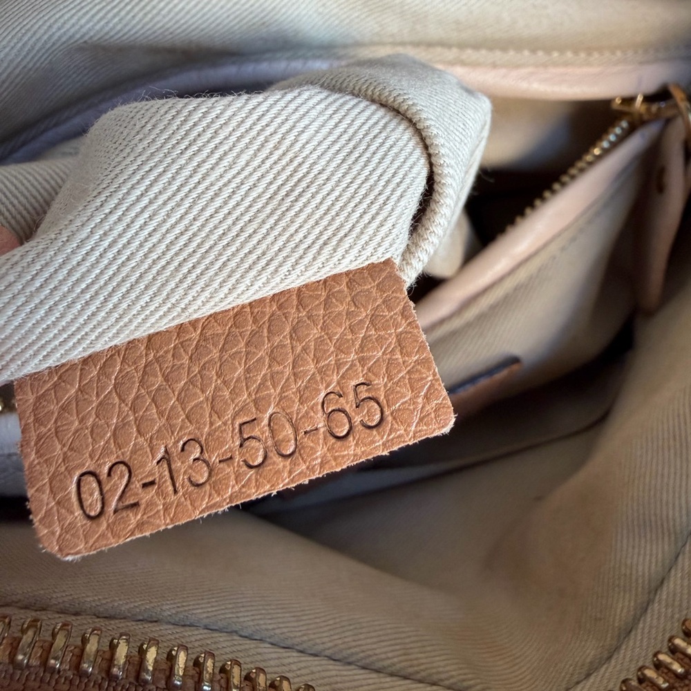 Chloé Medium Paraty Tan Leather Satchel Crossbody Bag Made in Italy - Picture 6 of 7